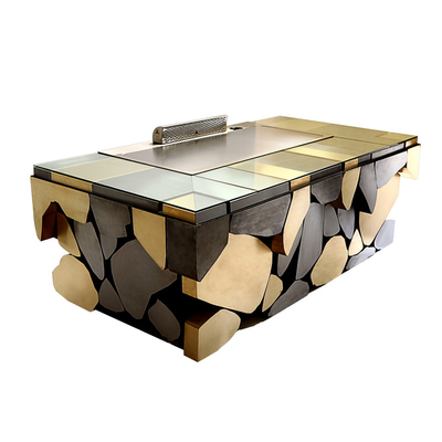 Rectangle Customized Hibachi Grill Table Exhaust Ventilation System