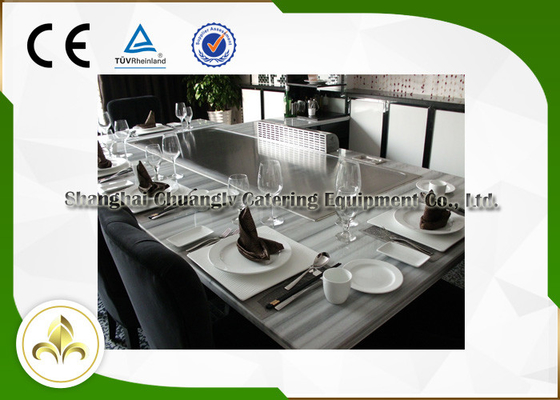 Beli Pembersih Knalpot 8 Kursi Teppanyaki Grill Table Japanese Restaurant Grill Table online manufacture