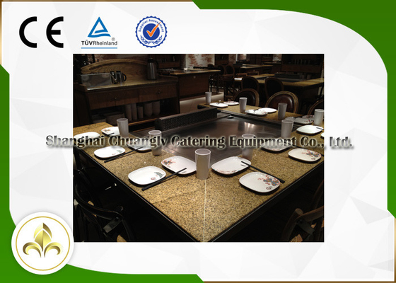 Beli 9 Kursi Indoor Outdoor Teppanyaki Hibachi Grill Table Untuk Hotel / Food Plaza / Restoran / Bar online manufacture
