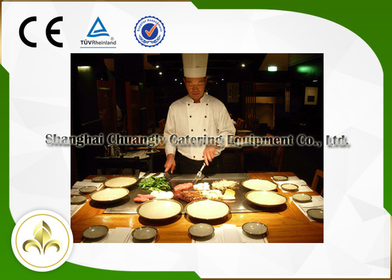 Beli Beef Mutton Chicken Hibachi Flat Top Grill Table Untuk Barbekyu / Hotel Luar Ruangan online manufacture