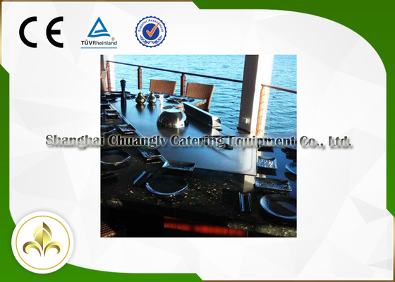 Beli Electromagnetic Hibachi Grill Bentuk Jembatan Meja Memasak Jepang Untuk Restoran / Hotel online manufacture