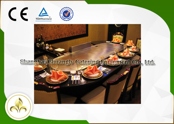 Beli Stainless Steel Indoor Teppanyaki Grill Sepuluh Kursi Dengan Precipitator Asap online manufacture