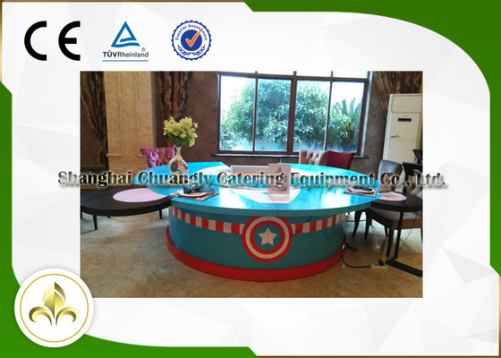 Beli Lingkaran Meja Kayu Berwarna Panggangan Makan Jepang, Panggangan Teppanyaki Luar Ruangan / Dalam Ruangan online manufacture