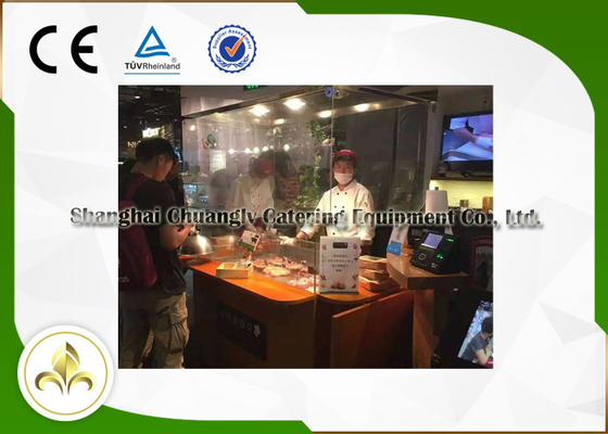 Beli Food Plaza / Prasmanan Mobil Mobile Teppanyaki Grill Table Electric Hibachi Cooktop online manufacture