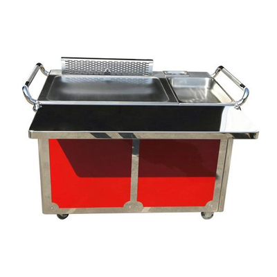 Beli Stainless Steel 304 Komersial Listrik Meja Persegi Panjang Teppanyaki Grill Table online manufacture