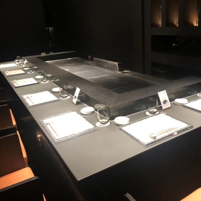 Beli Restoran Rustless Steel Hibachi Grill Table Dengan Desain Disesuaikan online manufacture