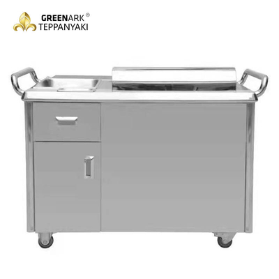Beli Rustless Steel Gas Outdoor Mobile Teppanyaki Griddle untuk Penggorengan Steak online manufacture