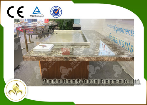 Beli Rectangle Shape Upper Fume Exhaustion Electric Teppanyaki Grill Untuk Rumah online manufacture