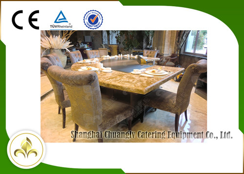 Beli Down Fume Exhaustion Gas atau Pemanas LPG Japanese Teppanyaki Grill Table 8 Seats online manufacture