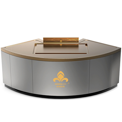 Beli Meja Teppanyaki Tembaga berbentuk kipas 2300x900x800mm Pemanasan Listrik pembuatan online