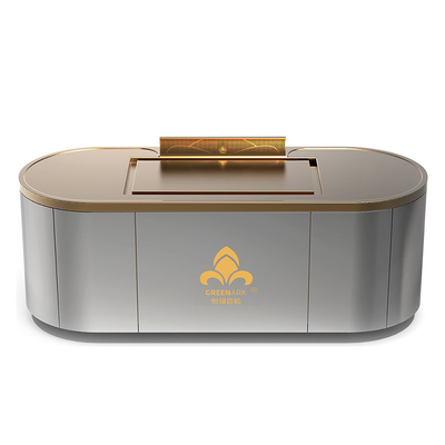 Beli Meja Teppanyaki Tembaga Oval 2200mm Pemanasan Listrik Disesuaikan pembuatan online