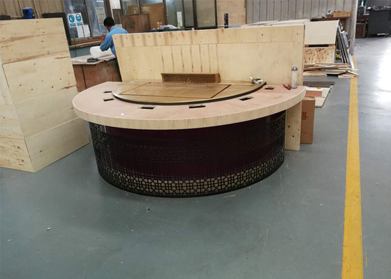 Beli Restoran Japanese Teppanyaki Grill Dengan Dekorasi Meja Setengah Lingkaran online manufacture