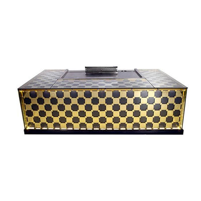 Beli 1.6m 8KW Gas Teppanyaki Grill Table with 8 Seats and Lower Exhaust for Commercial Use pembuatan online