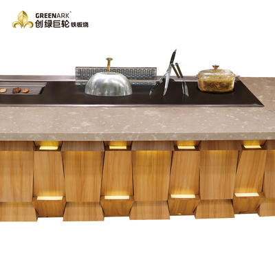 Beli Rectangle Teppanyaki Grill Meja Pemanas Induksi Panjang 2400mm online manufacture