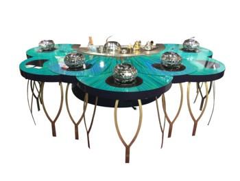 Beli Meja Panggangan Teppanyaki Komersial Stainless Steel Tabung Listrik Induksi 8KW online manufacture