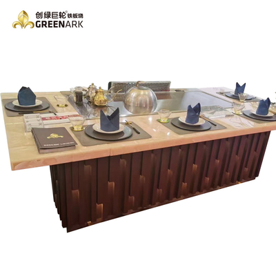 Beli Stainless Steel 304 BBQ Teppanyaki Grill Table Listrik / Gas Tanpa Asap online manufacture