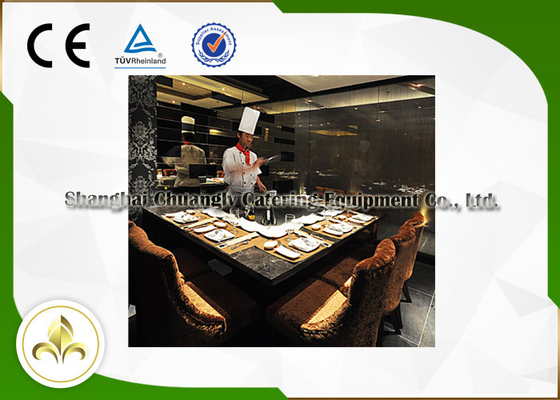 Pemanggang Hibachi Komersial Sembilan Kursi, Pemanggang Hibachi Gas Alam LPG / Pipa