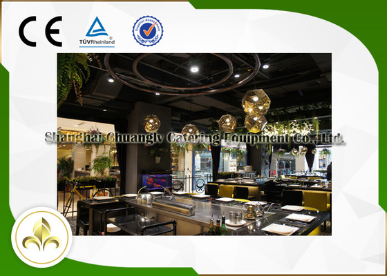 Filter Stainless Steel Meja Panggangan Teppan Yaki Konfigurasi Dasar