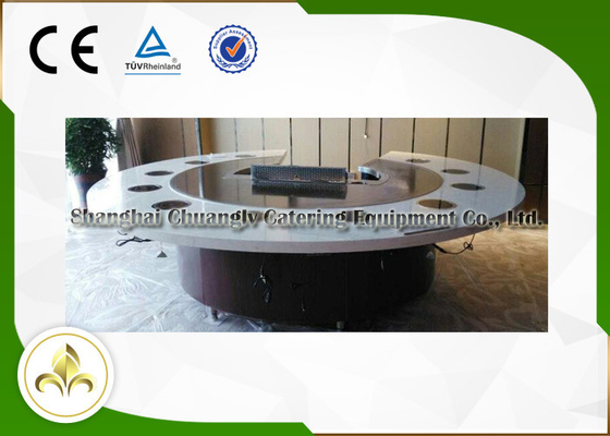 Ikan Kerang Sayuran Hibachi Japanese Grill Table Dengan Fume Precipitator