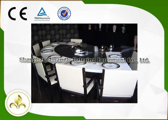 Fume Precipitator Electric Flat Top Wajan Barbekyu Luar Ruangan Komersial Hibachi Grill