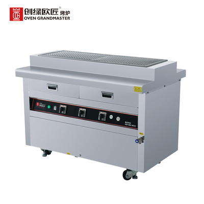Portable komersial besar restoran BBQ Grill Baja tahan karat 304 bahan