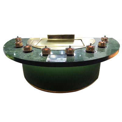 Customized Semi Circle Teppanyaki Grill Tables Low Noise For Kitchen