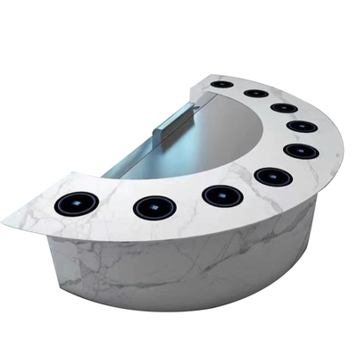 Aplikasi Makanan Cepat Gas / Listrik / Induksi Teppanyaki Grill Table