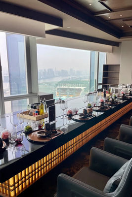 Bentuk persegi panjang Teppanyaki Grill Meja