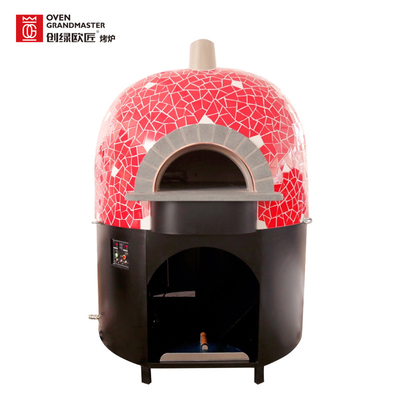 Lava Rock Italy Pizza Oven Pemanasan Gas Bulat atau Persegi Penggunaan Luar Ruangan