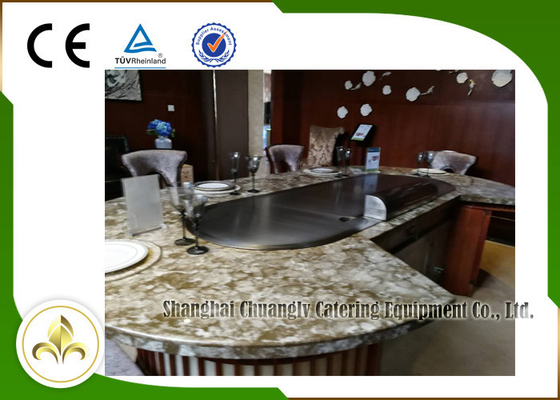 10 Kursi Pemanasan LPG Teppanyaki Japanese Grill Table Atas atau Bawah Exhaustion