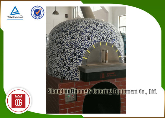 Indoor Napoli Italia Pizza Oven Natural Lava Rock Pemanas Gas Round Top