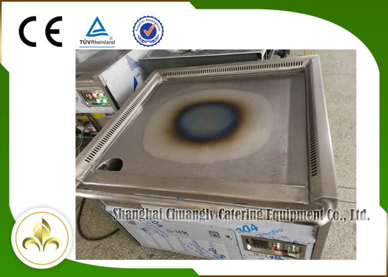 Meja Panggangan Teppanyaki Jepang Stainless Steel Pemanas Tabung Listrik Asap Atas