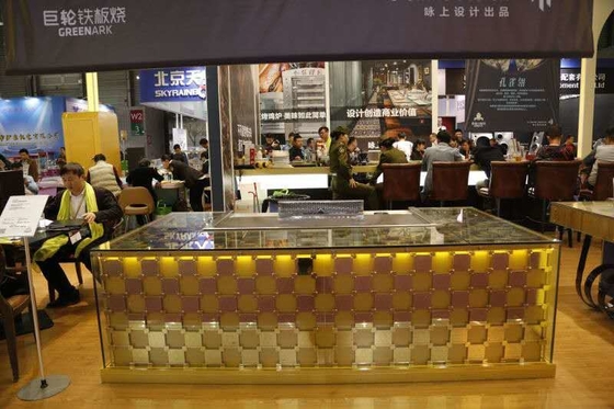 2400mm Peralatan Hotel Teppanyaki Grill Table Rectangle Japanese Style