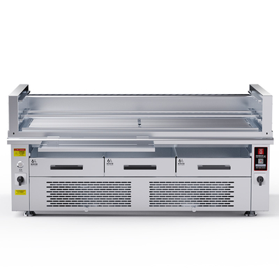 BBQ tanpa asap Grill 800'c suhu tinggi 3 kelompok pemanas Kontrol suhu independen