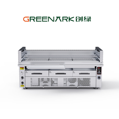 Grill BBQ Listrik Komersial - 800 ° C Panas Tinggi, 3-Zone