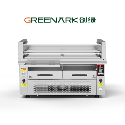 Grill BBQ komersial 800 °C. Desain Dual-Zone Searing & Space-Saving