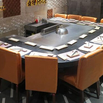 Untuk Hotel dan Restoran Meja Grill Teppanyaki Listrik dan Gas