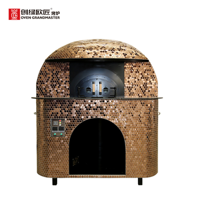 Oven Pizza Italia Tradisional Listrik Dekorasi Tembaga Oven Luar Ruangan Napoli
