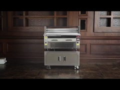 Grill BBQ komersial 800 °C. Desain Dual-Zone Searing & Space-Saving