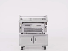Grill komersial bersertifikat CE. 800°C. Dual-Zone Searing & Compact Design
